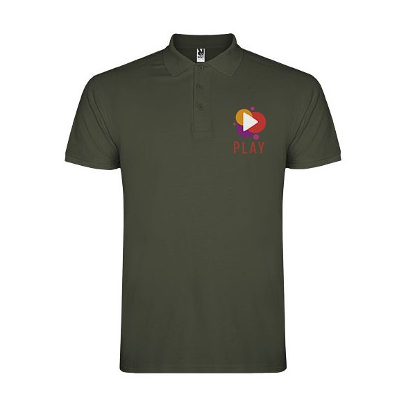 Star short sleeve men's polo