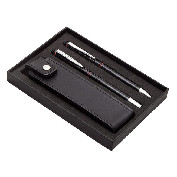 CURITIBA gift set with ball and ceramic pen and case,  red