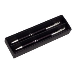   CAMPINAS gift set with ballpoint pen and mechanical pencil,  black