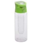   FRUTELLO sports bottle 700 ml with infuser,  green/transparent