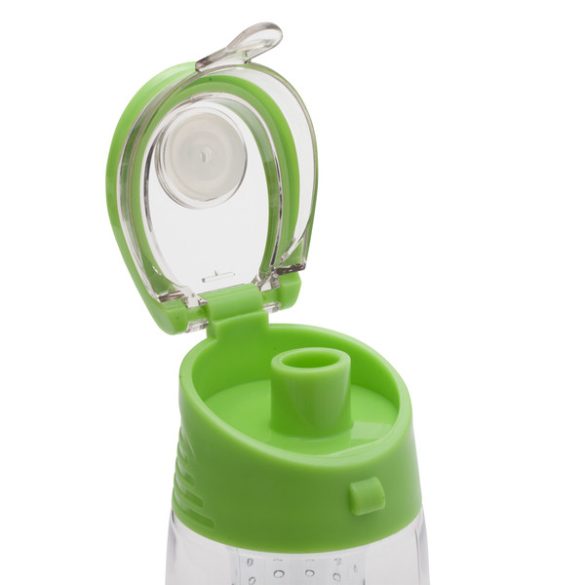 FRUTELLO sports bottle 700 ml with infuser,  green/transparent