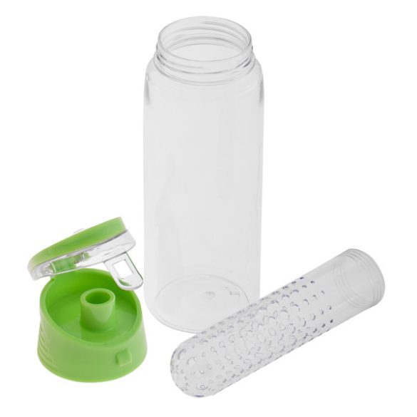 FRUTELLO sports bottle 700 ml with infuser,  green/transparent