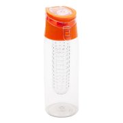   FRUTELLO sports bottle 700 ml with infuser,  orange/transparent