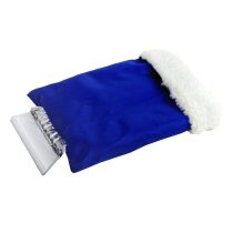 GLOVE ice scraper,  blue