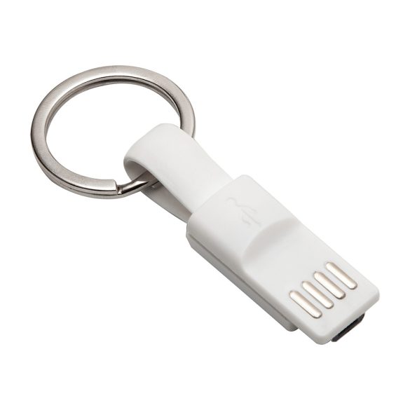 HOOK UP key ring with USB,  white