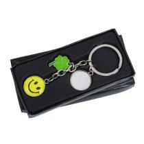 LUCK metal key ring,  silver