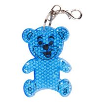 TEDDY RING reflective key ring,  blue