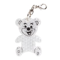 TEDDY RING reflective key ring,  transparent