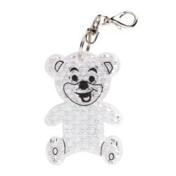 TEDDY RING reflective key ring,  transparent