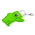 BEARY reflective key ring,  dark green