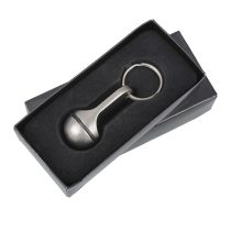 OLD metal key ring,  silver