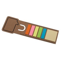 BOOKMARK set of sticky notes with bookmark,  beige