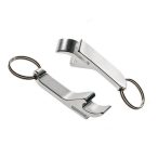 ALUMINIUM key ring with opener,  silver