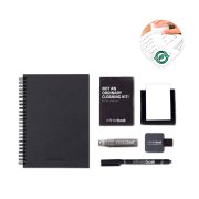   STARTER KIT INFINITEBOOK A5 PLANNER TEXTURE. Kit cuprinzand „Infinitebook” cu coperta tare, 1 kit de curatare, 1 marker si 1 suport pentru pix