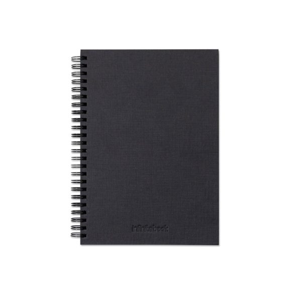STARTER KIT INFINITEBOOK A5 PLANNER TEXTURE. Kit cuprinzand „Infinitebook” cu coperta tare, 1 kit de curatare, 1 marker si 1 suport pentru pix