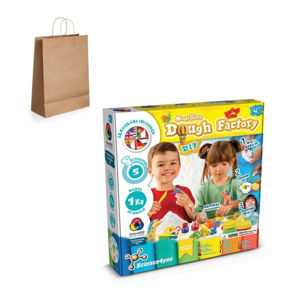 Modeling Dough Factory Kit IV. Educational game supplied with a kraft paper gift bag (115 g/m²)