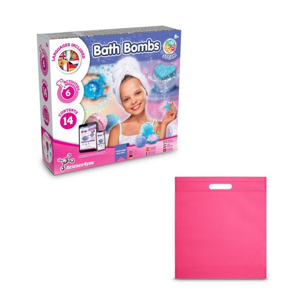 Bath Bombs Kit IV. Educational toy supplied with a non-woven gift bag (80 g/m²)