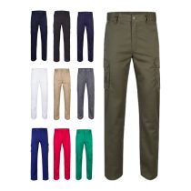   VL LUGH. Pantaloni stretch cu buzunare multiple (240 g/m²), din bumbac (46%), EME (38%) si poliester (16%)