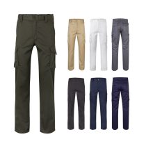   VL PAN. Pantaloni stretch cu buzunare multiple (290 g/m²), din bumbac (46%), EME (38%) si poliester (16%)
