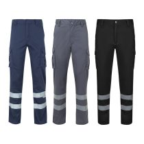   VL DIONYSUS. Pantaloni extensibili cu mai multe buzunare (240g/m²), din bumbac (46%), EME (38%) si poliester (16%)