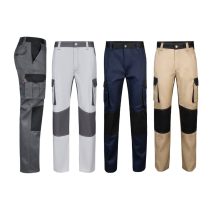   VL NJORD. Pantaloni din twill cu buzunare multiple in doua tonuri (240 g/m²), din bumbac (35%) si poliester (65%)