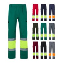   VL POSEIDON LARGE. Pantaloni din twill cu buzunare multiple in doua tonuri (210g/m²), din bumbac (20%) si poliester (80%)