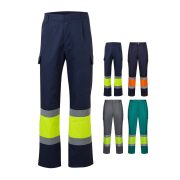   VL ARTEMIS. Pantaloni in doua tonuri, din twill (190g/m²), bumbac (20%) si poliester (80%)