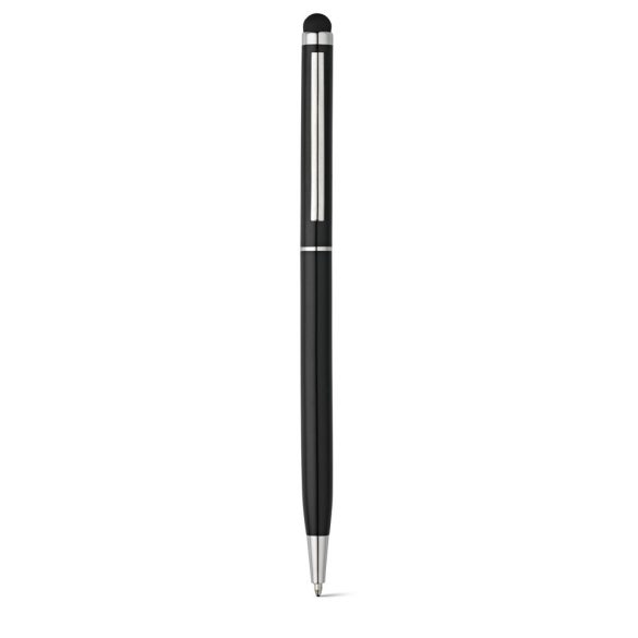ZOE BK. Ball pen with touch tip in aluminium