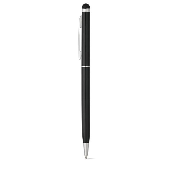 ZOE BK. Ball pen with touch tip in aluminium