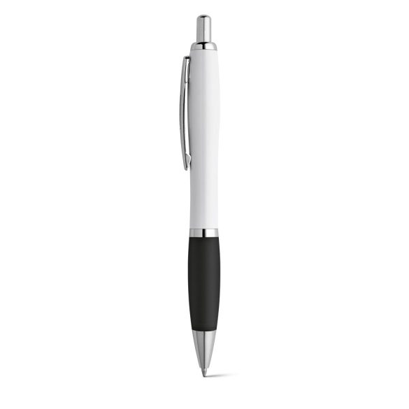 MOVE BK. ABS ball pen with clip and metal trim