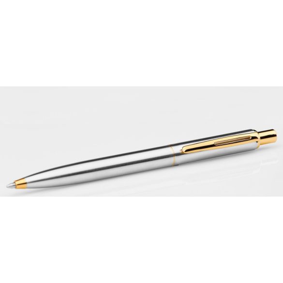 SILVERIO. Metal ball pen with shiny barrel and clip