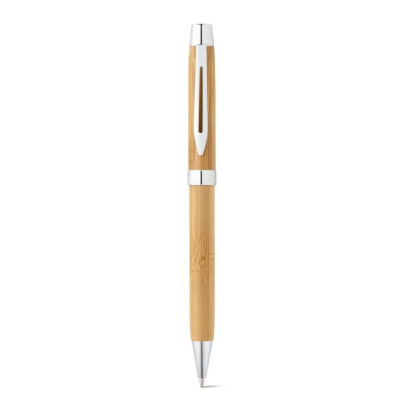 BAHIA II. Bamboo ballpoint pen with clip and twist mechanism