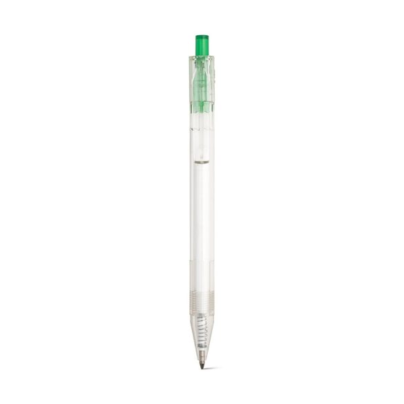 HARLAN. rPET ball pen pen with coloured button