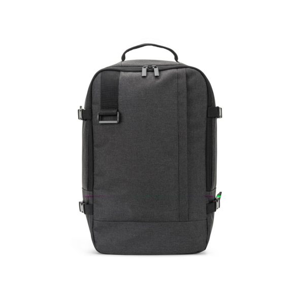 CIES. Backpack developed to fulfil the dimensions required by airlines in high-density 600D recycled polyester