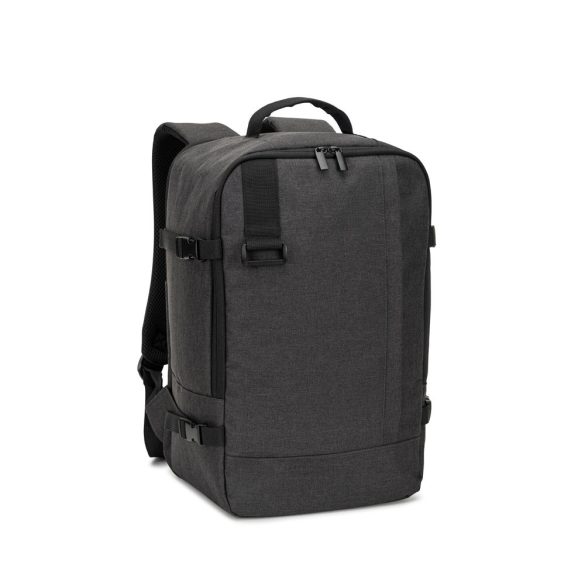 CIES. Backpack developed to fulfil the dimensions required by airlines in high-density 600D recycled polyester