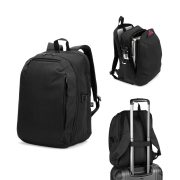   UDINE. Rucsac cu un compartiment cu deschidere completa din poliester reciclat 300D de inalta densitate, 16"