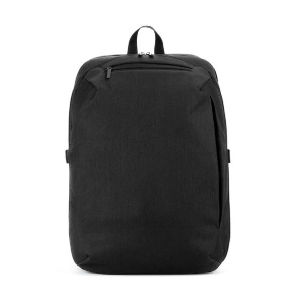 UDINE. Rucsac cu un compartiment cu deschidere completa din poliester reciclat 300D de inalta densitate, 16"