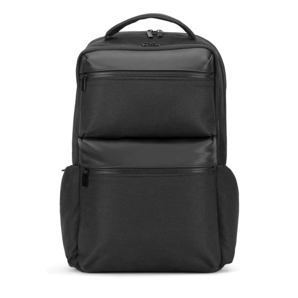 COPENHAGEN. Rucsac din twill reciclat hidrofug cu doua buzunare frontale mari, 17'3"