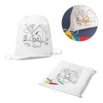 DRAWS. Kid's colouring drawstring bag