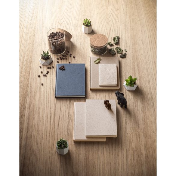 TEAPAD RIGID. A5 notepad with hard cover made from tea leafs waste (65%)
