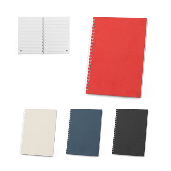 SCHILLER. Blocnotes A5 cu coperta flexibila, fabricat din hartie 100% reciclata