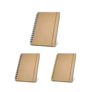 MARLOWE. Spiral pocket notebook with recycled paper