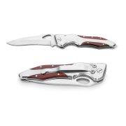 LAWRENCE . Pocket knife in stainless steel and wood