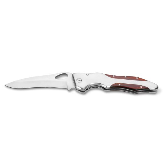 LAWRENCE . Pocket knife in stainless steel and wood