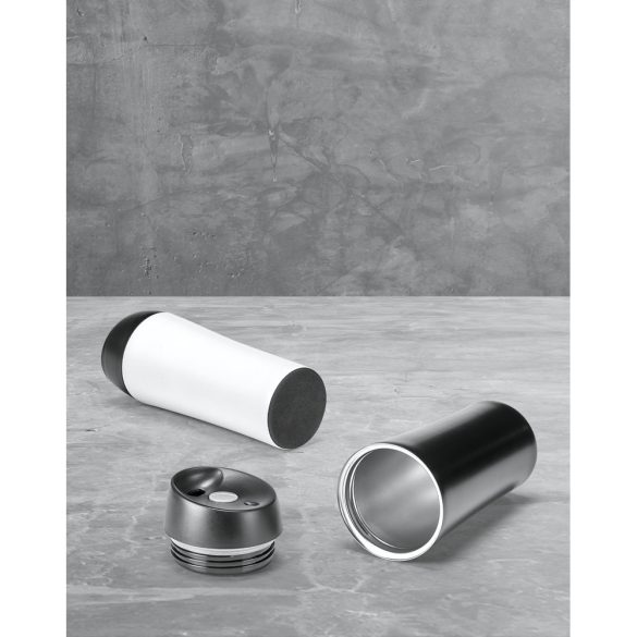 MONARDA. Stainless steel and PP travel cup 470 mL