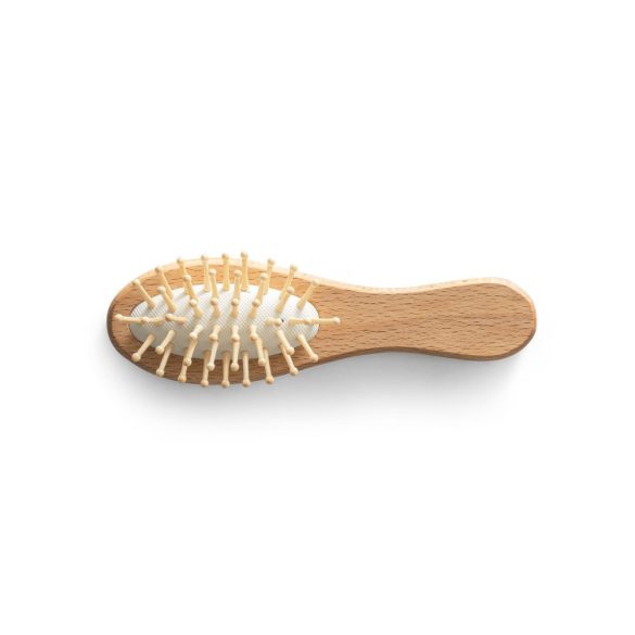 DERN. Wooden hairbrush with round bamboo bristles