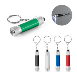  RE-LERGAN. Aluminium keyring (92% recycled) with 3-light LED torch