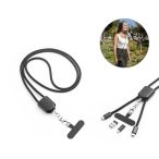   ZEWAIL. Cordon cu suport pentru smartphone inclus, cablu USB-C si diverse adaptoare din ABS reciclat si TPE reciclat