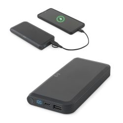   BECKER 10. 10.000 mAh power bank in recycled ABS (100% rABS) with 15W superfast wireless charger
