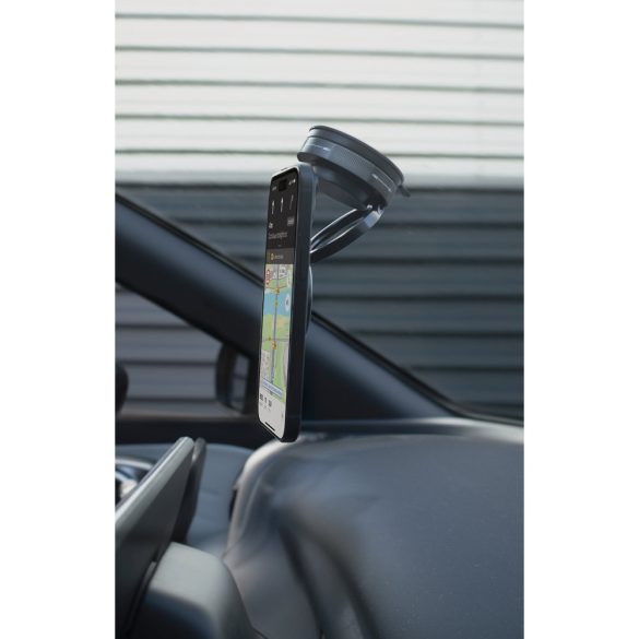 KEPLER. Suport magnetic pentru telefon mobil cu sistem de fixare prin vid pentru suprafete netede si neuniforme. (rotatie 360º)